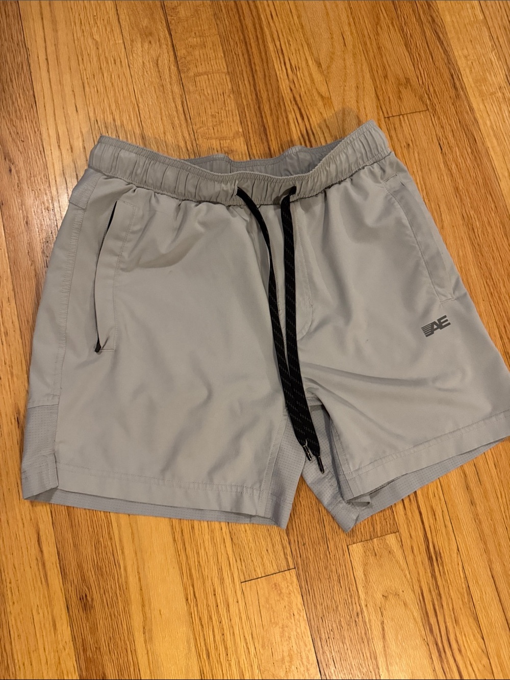 American Eagle Outfitters Gray Athletic Shorts with Black Drawcord